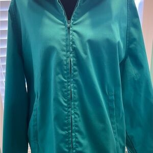 Vintage Elegant Teal Bomber Jacket by Weather Breaker Sz XL